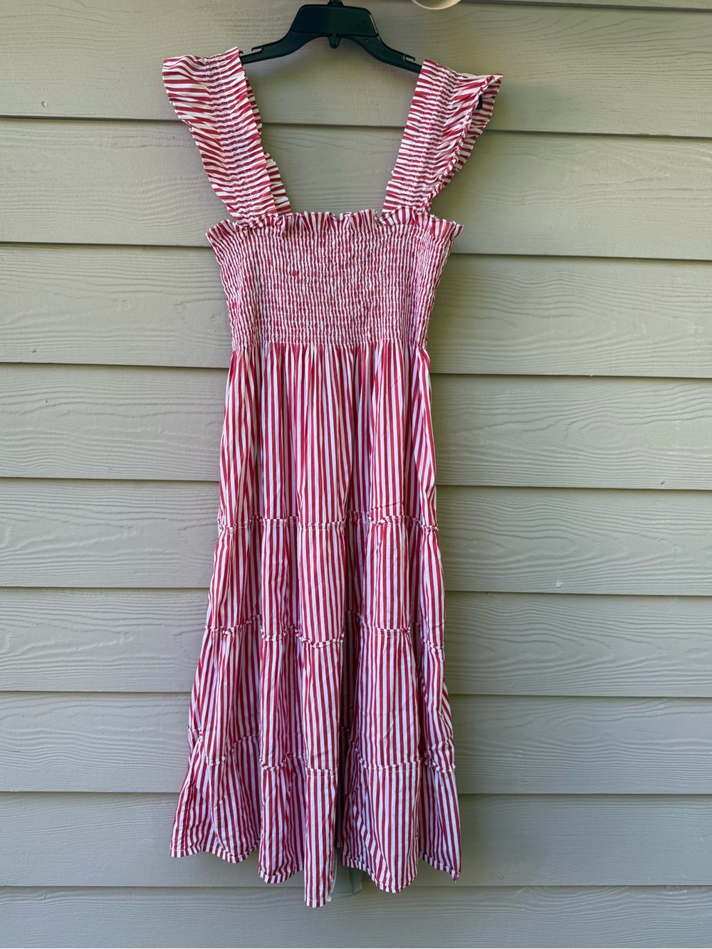 Hill House Ellie Dress Red and White Striped Sz M - Picture 7 of 9